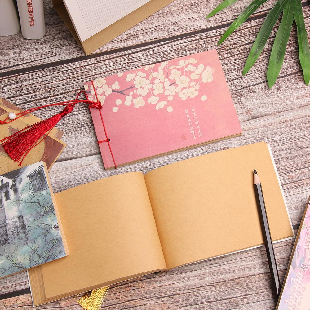 Nanas Gaya Cina Notebook Perlengkapan Kantor Vintage Jurnal Diary Lukisan Kosong Notepad