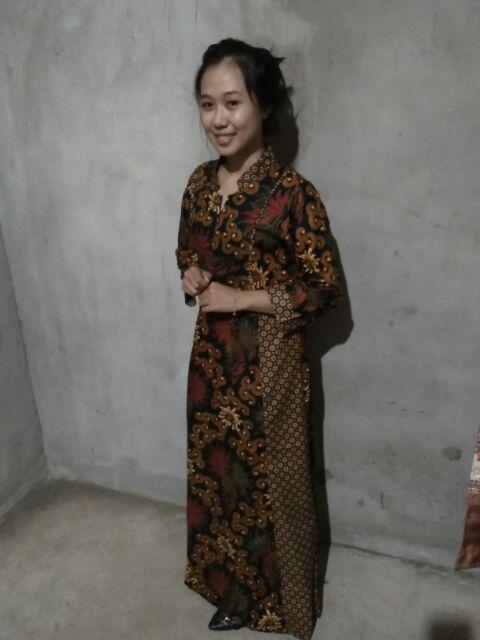 Maura Couple - Sania Ruffle Batik Couple Ori Ndoro Jowi Garansi Termurah Shopee Kebaya Modern 2564