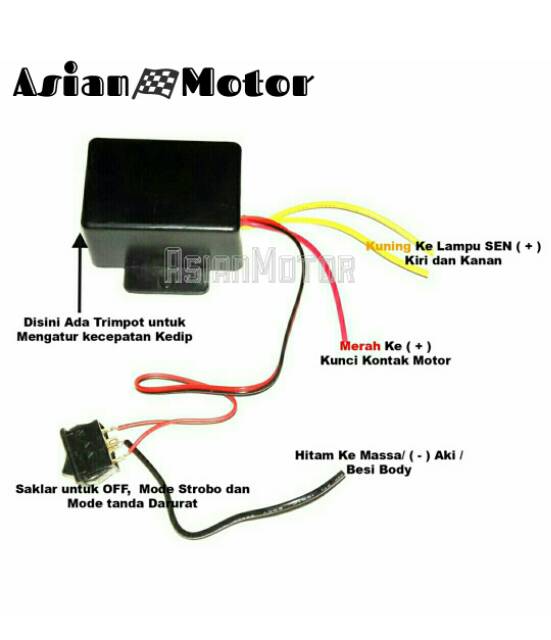 Flasher Hazard Mode Strobo Atau Lampu Darurat Atau Touring Shopee Indonesia