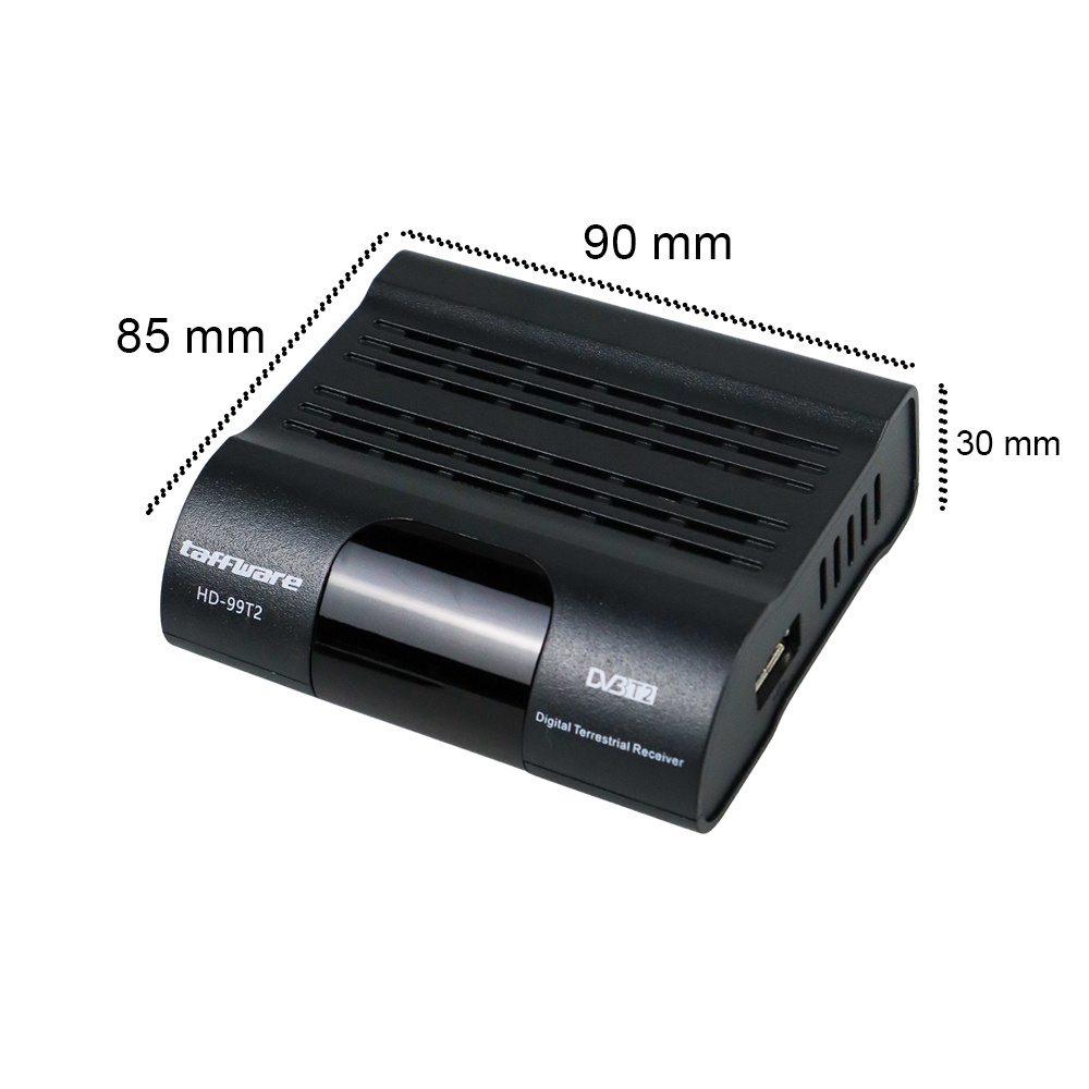 Set Top Box Taffware Digital TV Tuner DVB-T2 - HD-99T2 - Black