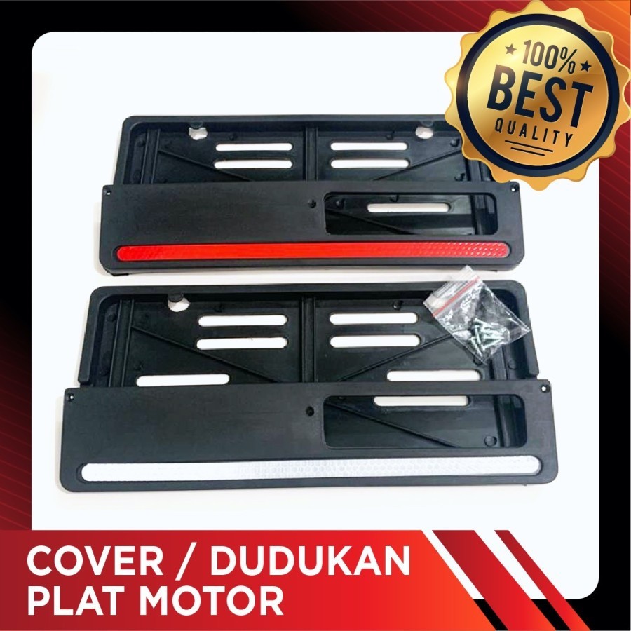 Dapat 2PCS Dudukan Plat Nomor Motor sesuai ukuran Samsat/Cover Pelindung Plat Nomor Kendaraan