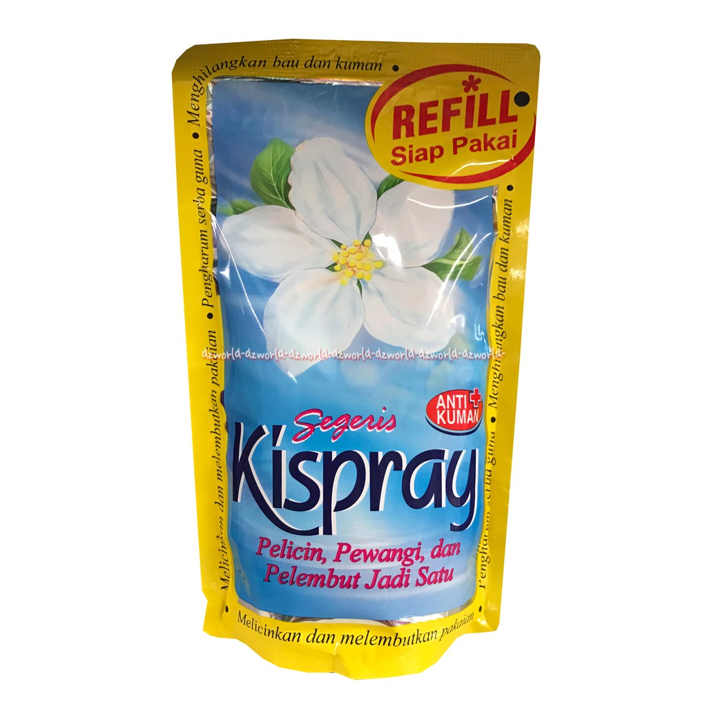 Krispray Segeris Pelicin Pelembut Pewangi Pakaian Jadi Satu Refil Kemasan Isi Ulang Kuning 300ml