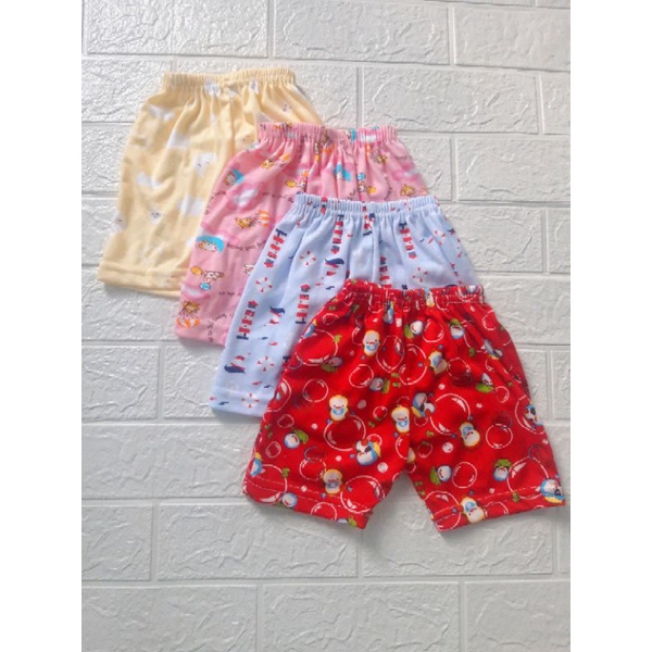 kodian celana pendek bayi bahan katun adem 0 1 2 tahun