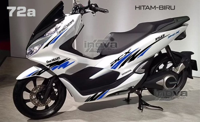 CUTTING STICKER PCX sticker cutting pcx 155 biru hitam STRIPING PCX