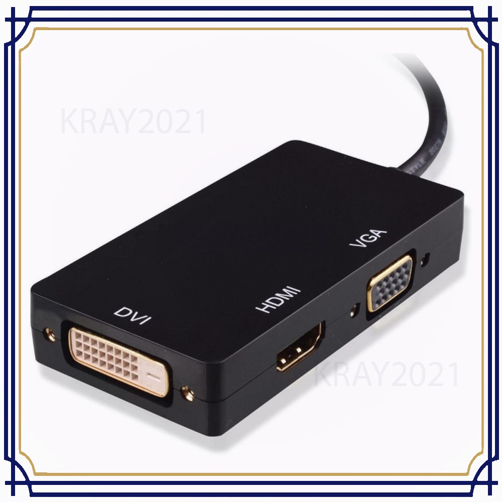 Konverter Mini DP ke HDMI/DVI/VGA (Thunderbolt Compatible) HD868