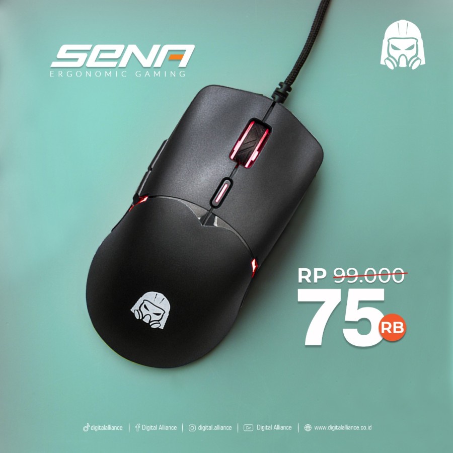 Mouse Digital Alliance Sena - Ergonomic Design Mouse DA SENA