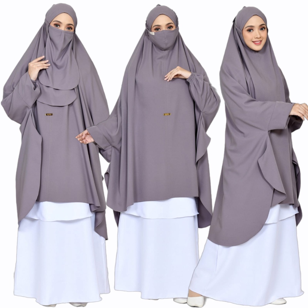 bujangstore.id - Bergo tangan jumbo / hijab bergo tangan free cadar & masker (Bisa Bayar Ditempat)