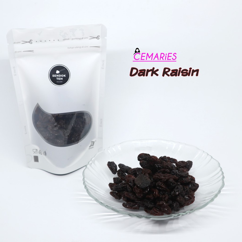 

Dark Raisin Dried Fruit Starter Zip Pack 50 gr (Kismis Hitam Kering)