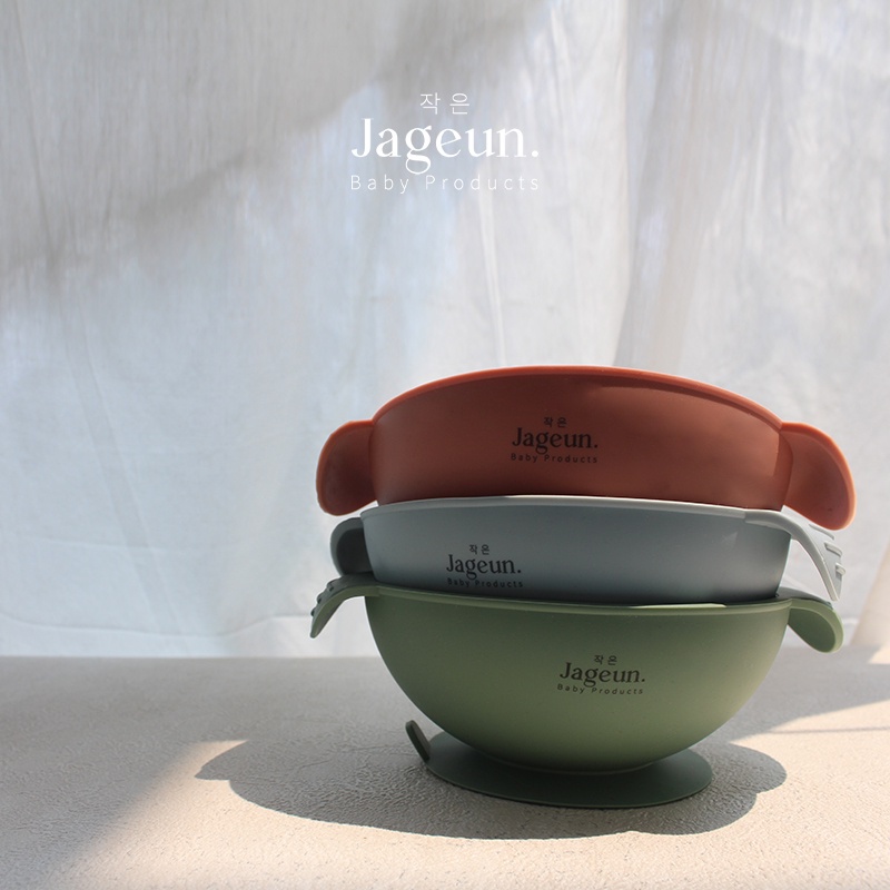 JAGEUN Premium Set Tertutup | Silicone Baby Sippy Cup, Silicone Suction Bowl Mangkok Tempat Makan