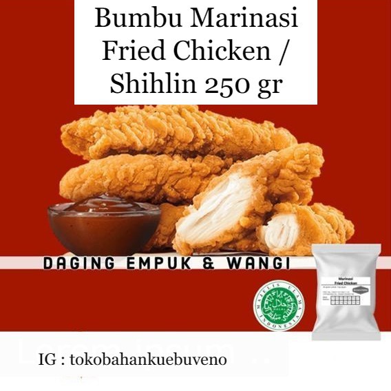 

Bumbu Marinasi Fried Chicken / Shihlin / Ayam Goreng 250 gr