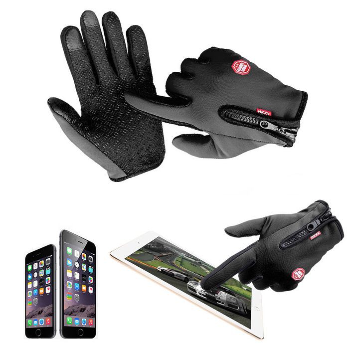 Sarung Tangan motor/sepeda Touch Screen Windproof Waterproof tebal anti air angin riding gloves