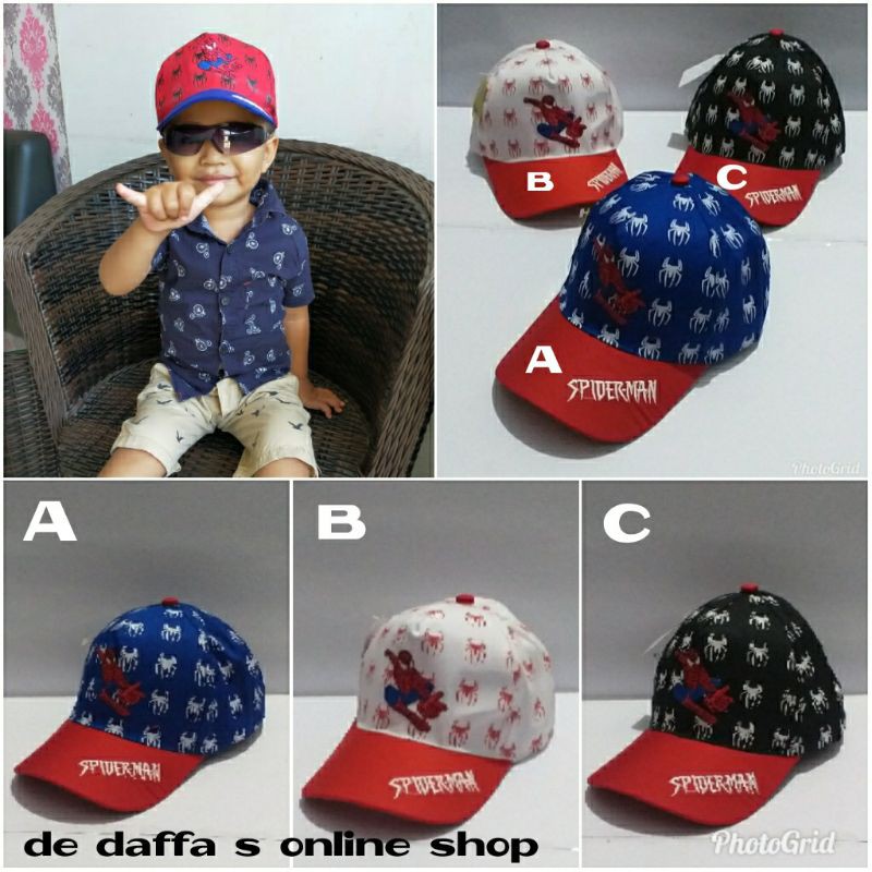 Topi Anak baseball karakter Spiderman Marvel best seller