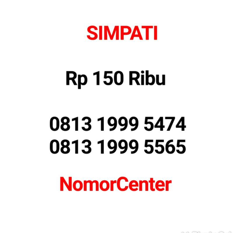 Nomor Cantik Simpati 1999 5474 Tengah Tahun 1999