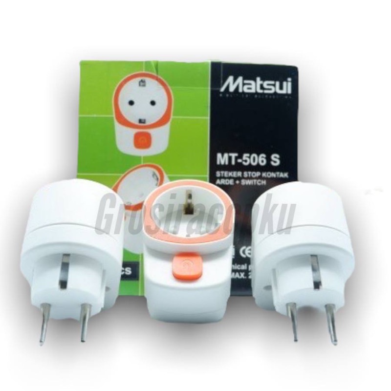 Colokan Listrik Matsui 1 Lobang + Switch MT-506 S