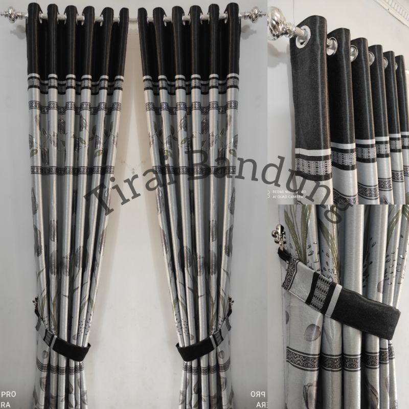 Gorden Lebar 150cm X Tinggi 250cm dan 270cm, Gorden Blackout, Tirai Gorden Premium