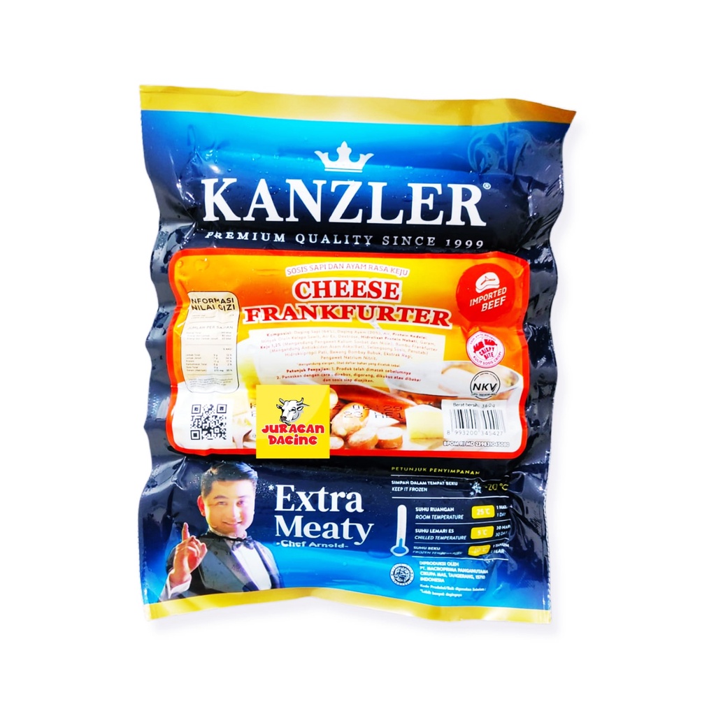 

Kanzler Sosis Cheese Frankfurter 360gr