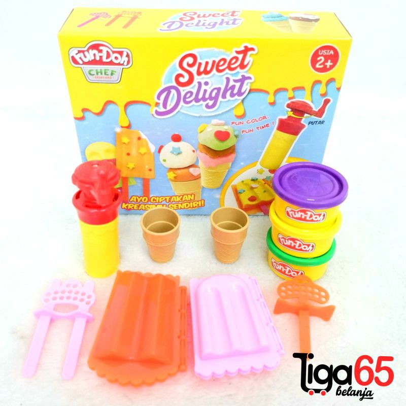 Fun Doh / Lilin Mainan Anak / Mainan Edukasi / Clay / Sweet Delight / Fun Dough Sweet Delight