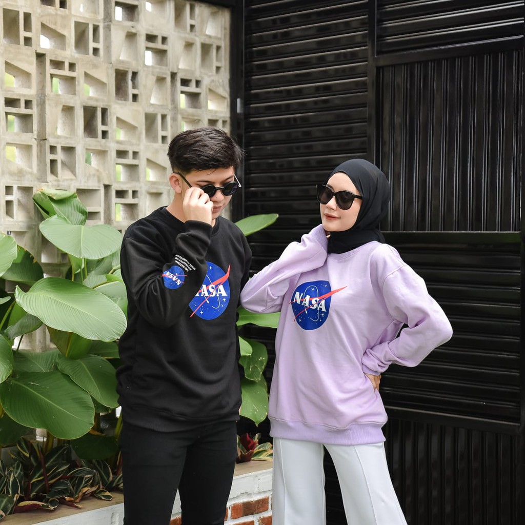 Sweater Crewneck Nasa Bisa Couple/Jaket Sweater Bisa Couple/Sweater Nasa Wanita/Sweater Nasa Pria