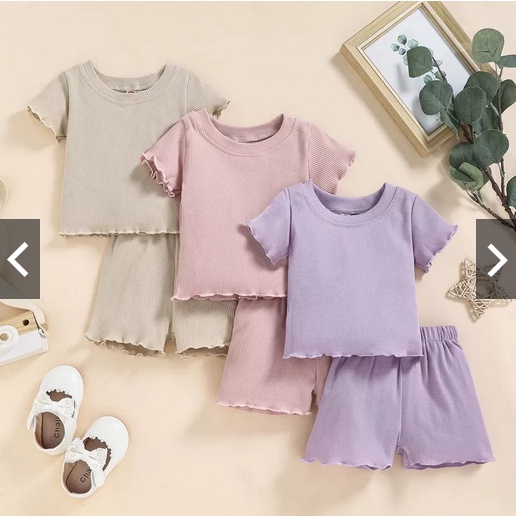 SETELAN BAJU ANAK BIBY / SET BAJU ANAK BAHAN RIBS PREMUM