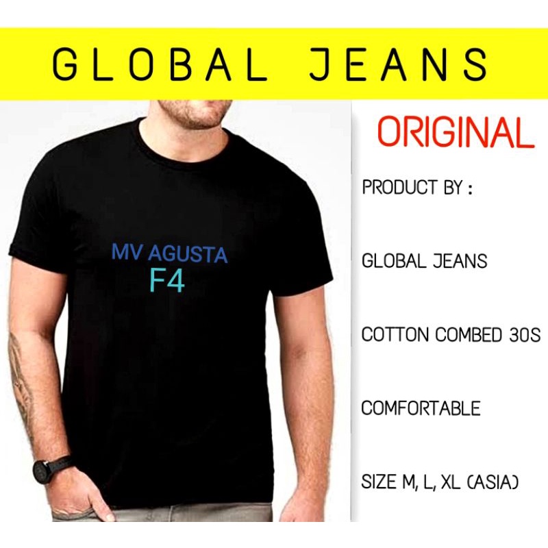 Kaos Motor Original Global Jeans/Kaos Ducati/Kaos KTM/Kaos Moto Gp Mandalika/Tshirt Motor sport/Kaos
