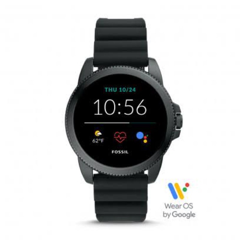 Jam tangan fossil GEN 5E SMARTWATCH FTW4047 BLACK SILICONE