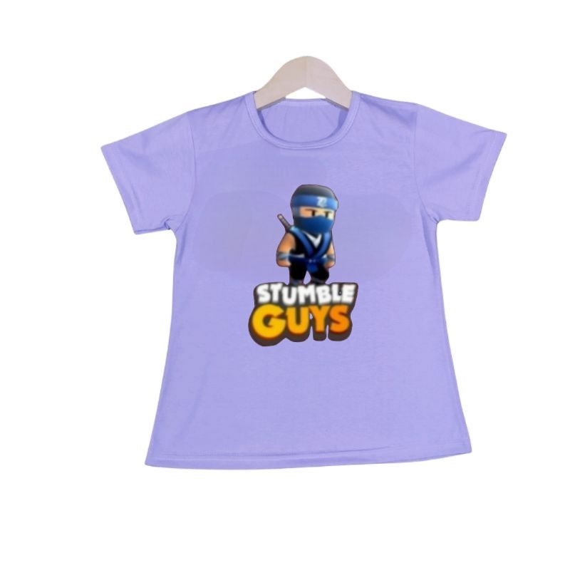 Baju Kaos Atasan Anak Cewek STUMBLE GUYS VIRAL(NINJA)USIA 1-12 TAHUN.UKURAN S.M.L.XL.2XL.3XL