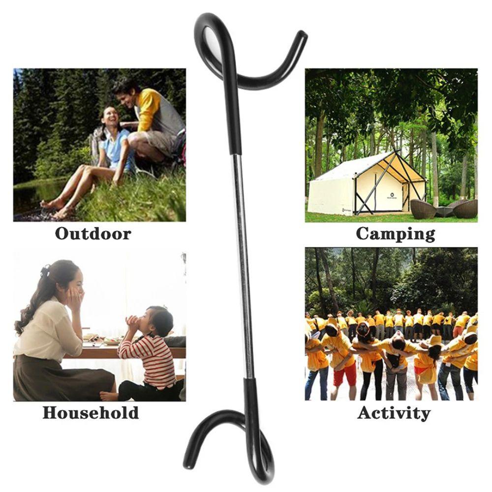 Lanfy Gantungan Lampu Hook Stainless Steel Camping Outdoor Tools Hanging Hooks Rak Penyimpanan Kait S-Shaped Hooks
