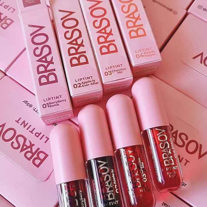 BRASOV Liptint / Pewarna Bibir 5 Gram Peach Please Pigmented BPOM - BRASOV LIPTINT 5GR ORIGINAL BPOM