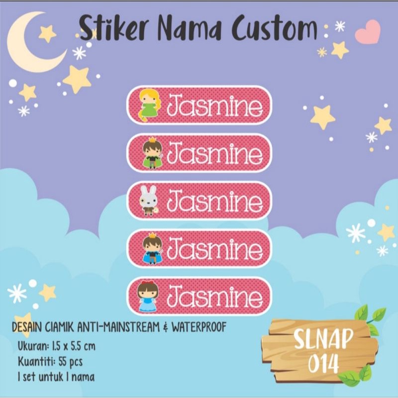 

Sticker label nama anak perempuan / SLNAP-014