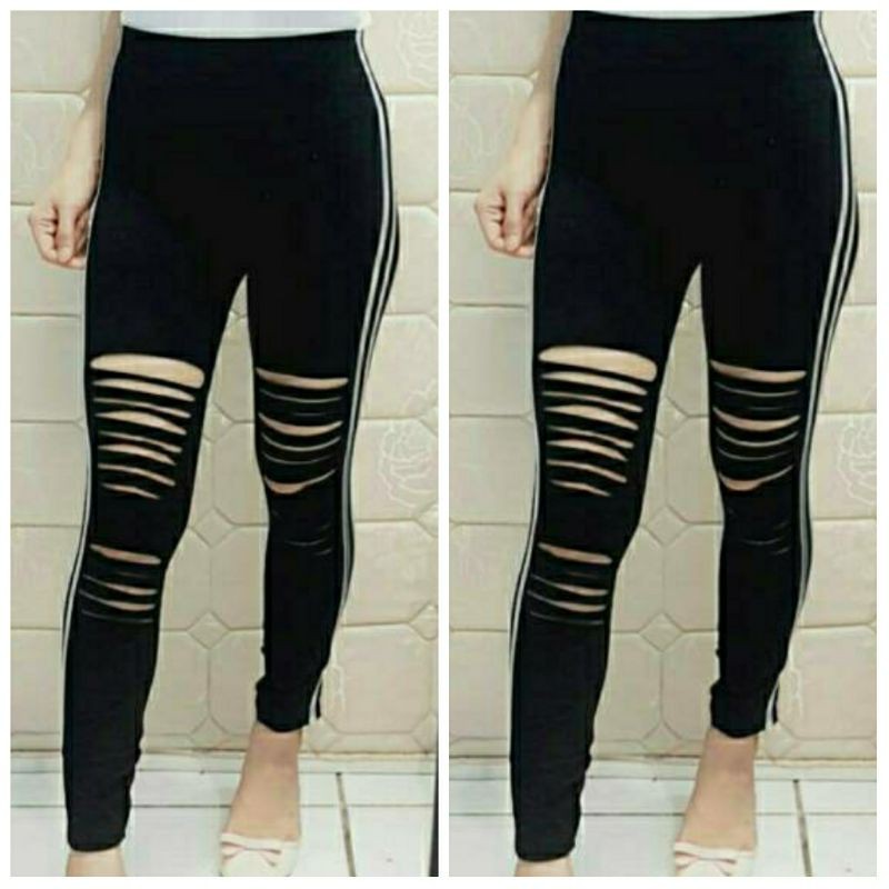 Legging Import Sobek Murah Legging Wanita Murah COD