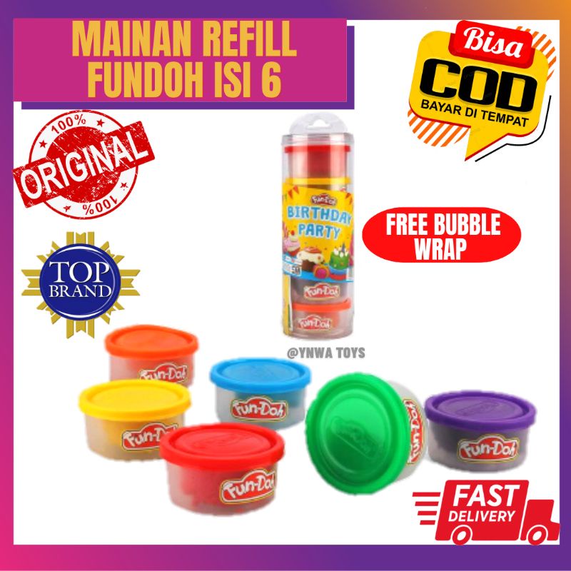 MAINAN ANAK REFILL ISI ULANG FUN DOH PLAY DOH PLASTISIN PASTISIN LILIN MALAM MAINAN/MAINAN EDUKASI