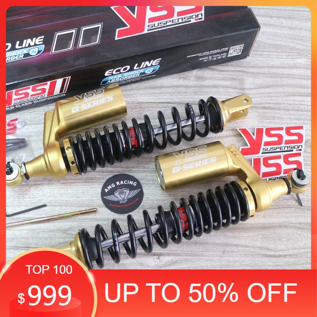 YSS PROMO SHOCK YSS PCX 150 G PLUS 350MM GOLD SERIES NEW BLACK GOLD