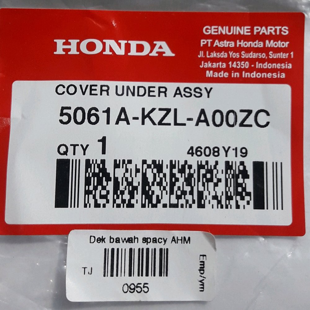 Dek Bawah Kolong Spacy Ori AHM Original Honda 5061A-KZL-A00ZC