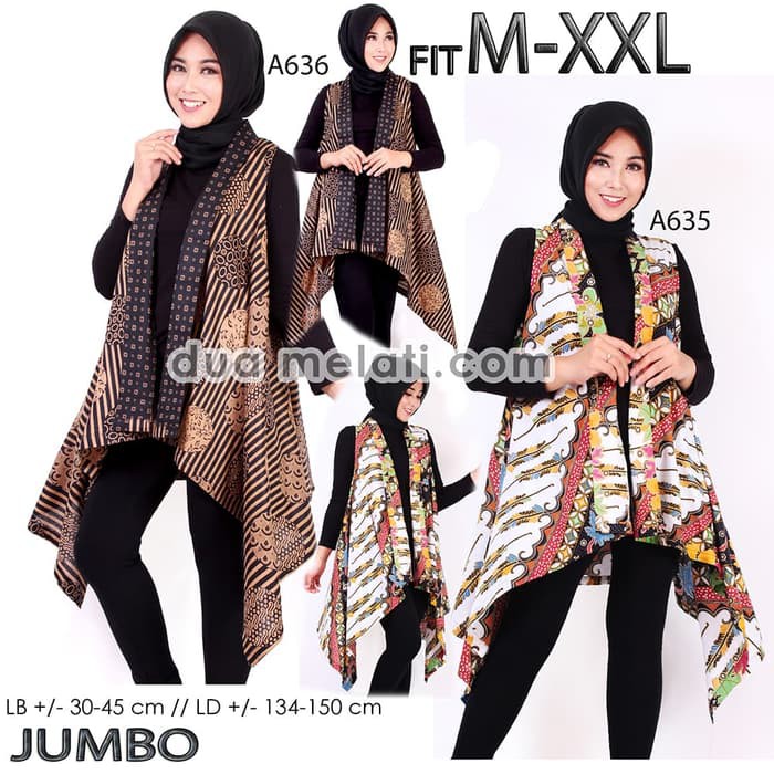Baju gamis batik outerwear wanita outer tunik batik luaran muslim