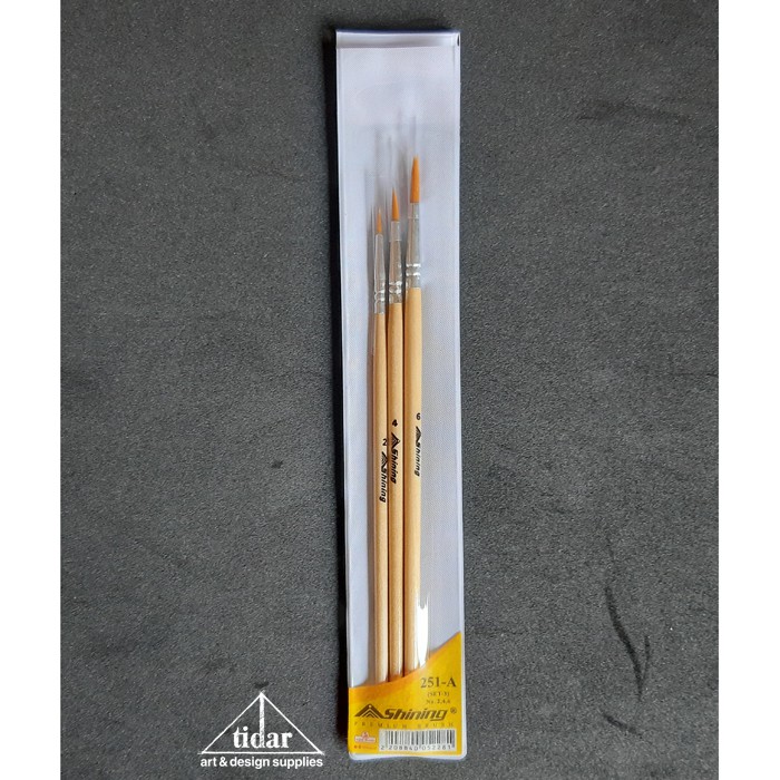 

Brush / Kuas Shining 251-A 3 pcs / Kuas Lukis Round