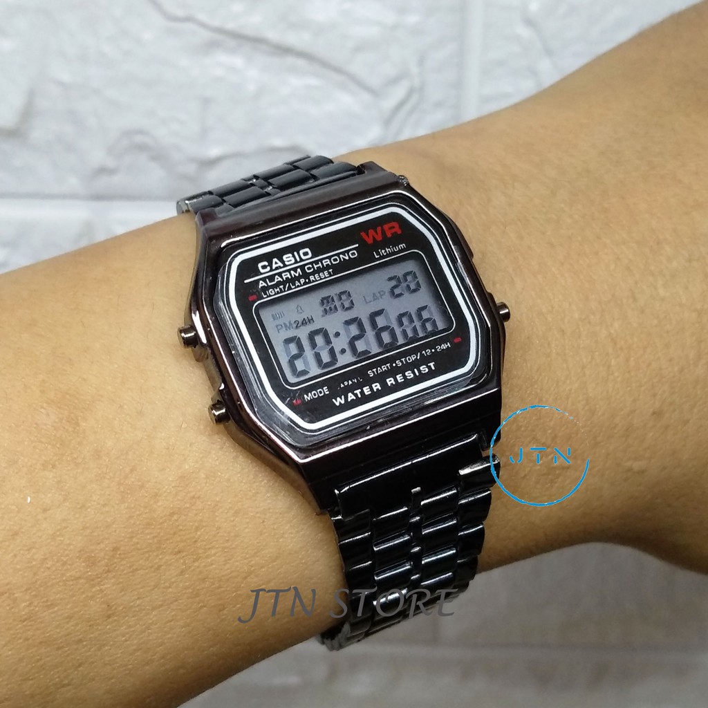 Jam Tangan Casio Wr A159w Alarm Chrono F91 Rantai Best Seller Pria Wanita Indonesia