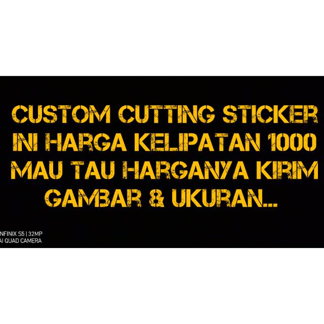 

Custom cutting sticker/stiker harga kelipatan 1000