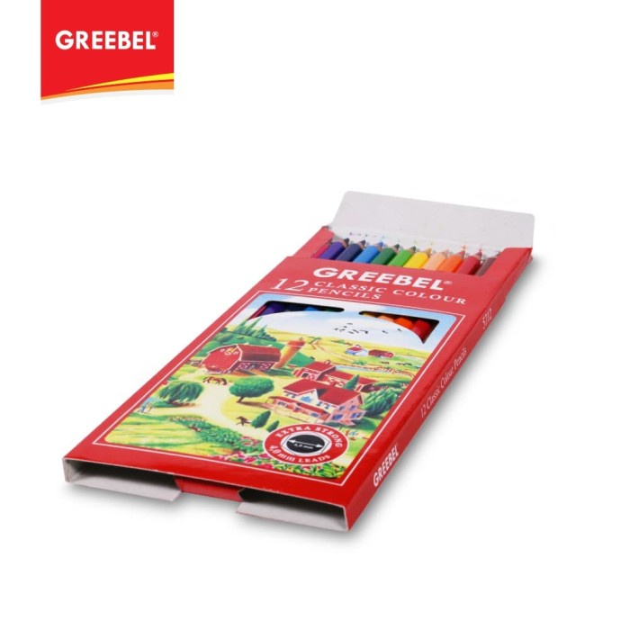 

WARNAPENSIL- GREEBEL 5712 4.0 EXTRA STRONG CLASSIC COLOUR PENCILS 12 WARNA -PENSIL WARNA