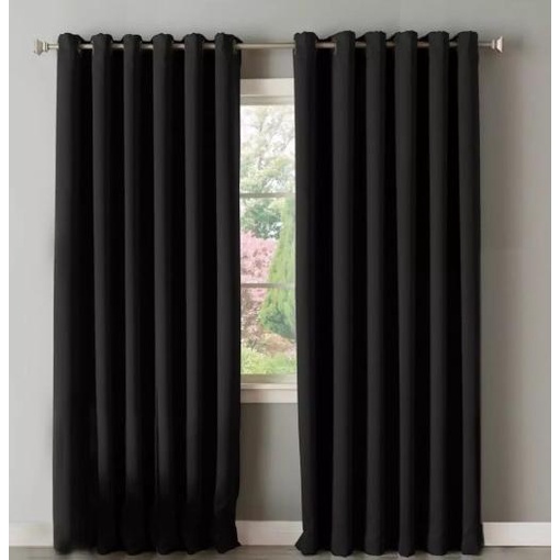 kain penutup jendela gorden minimalis Gordyn/Gorden Hitam Minimalis