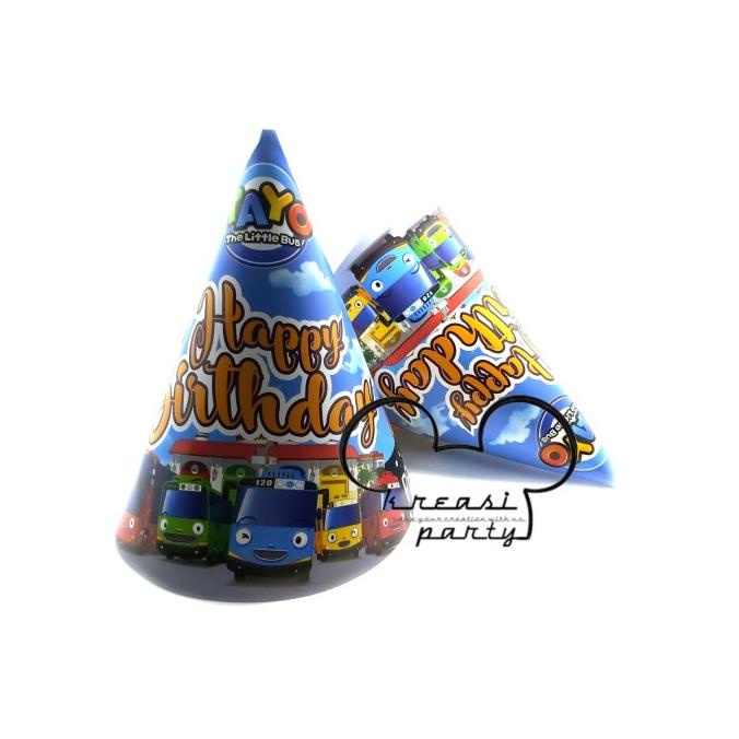 Sale Topi Ultah Kerucut Tayo / Topi Ultah Tayo / Topi Ulang Tahun - Paling Dicari