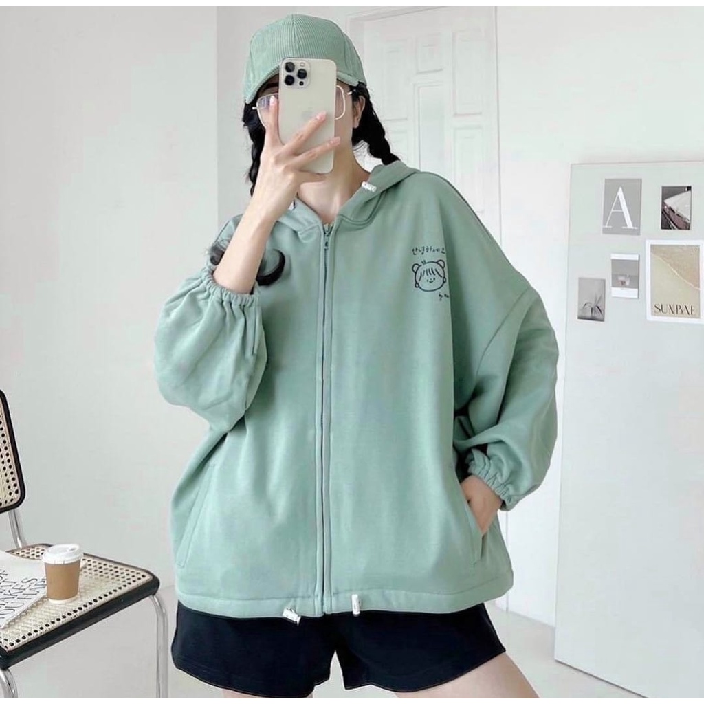 CUTE GIRL SWETER HOODIE JAKET WANITA - SWEATER HOODIE OVERSIZE - KOREAN STYLE TERBARU