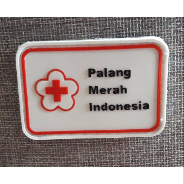 PATCH PALANG MERAH INDONESIA - PATCH RUBBER PMI TEMPELAN VELCRO