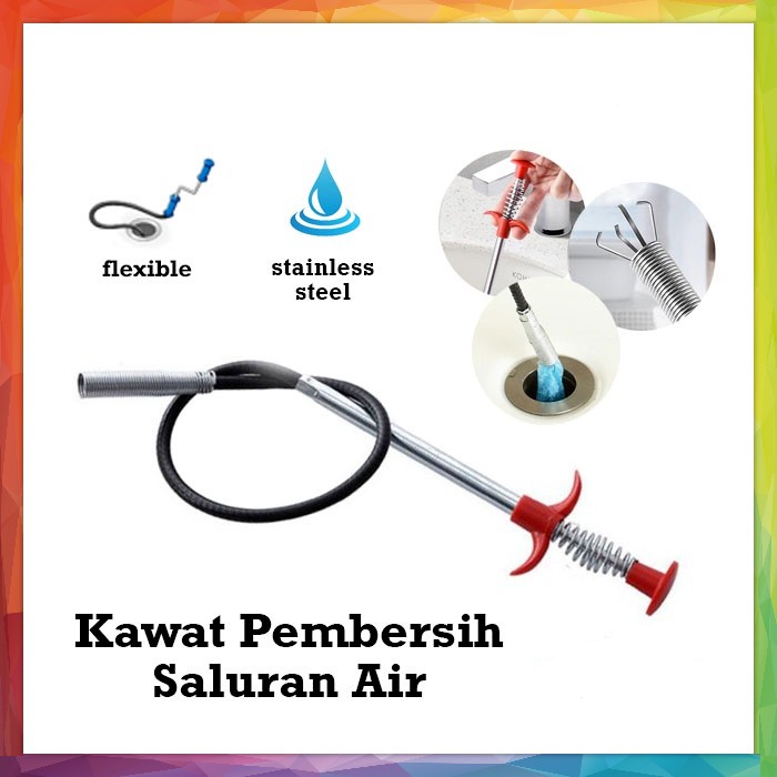 Kawat Pembersih Saluran Air Pipa Wastafel / Kawat Penjepit Kotoran Anti Sumbat