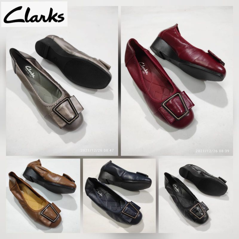 clarks wedges 4 cm / sepatu wanita kerja / clarks