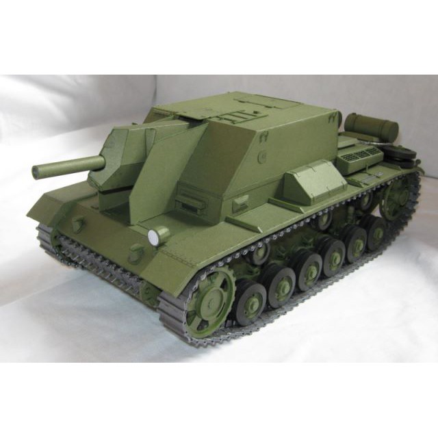 DIY Model Kertas Perang Dunia II Meriam Serbu Uni Soviet SG-122