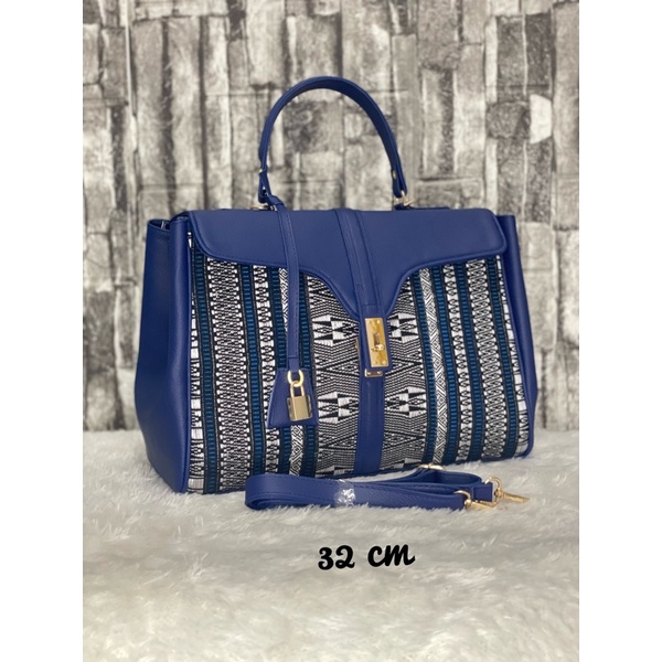 TAS ETNIK TENUN ULOS SONGKET TARUTUNG BIRU