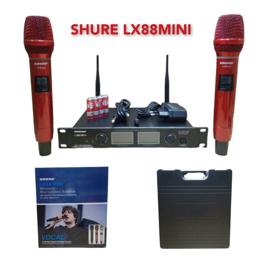 MIC WIRELESS HANDLE SHURE LX 88 MINI HANDHELD VOCAL MICROPHONE WIRELES