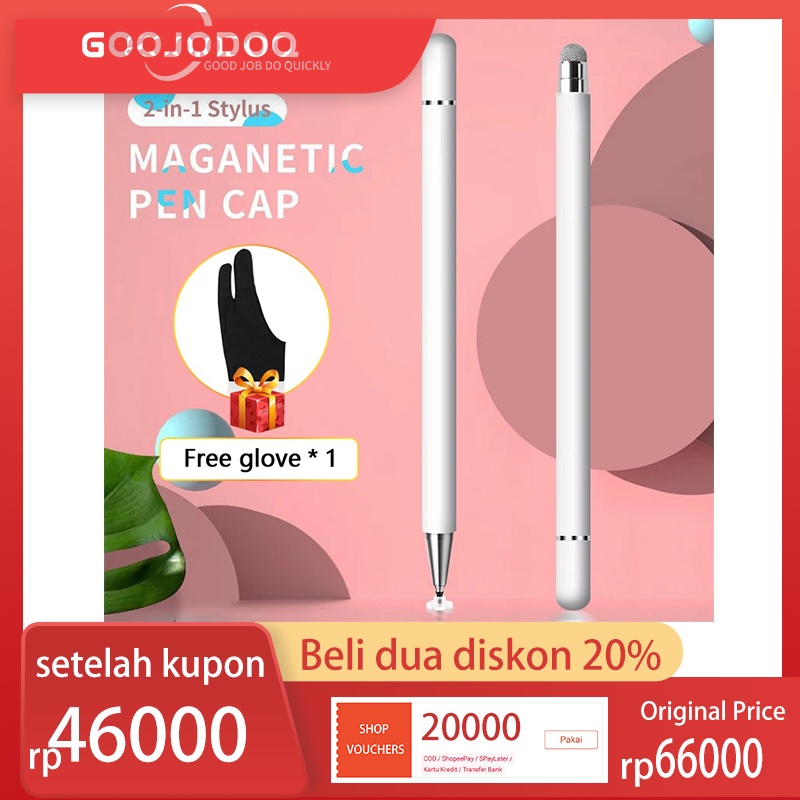 【Beli dua diskon 20%】 Goojodoq Capacitive Stylus Universal Touch Screen Pen For phone &amp; pad