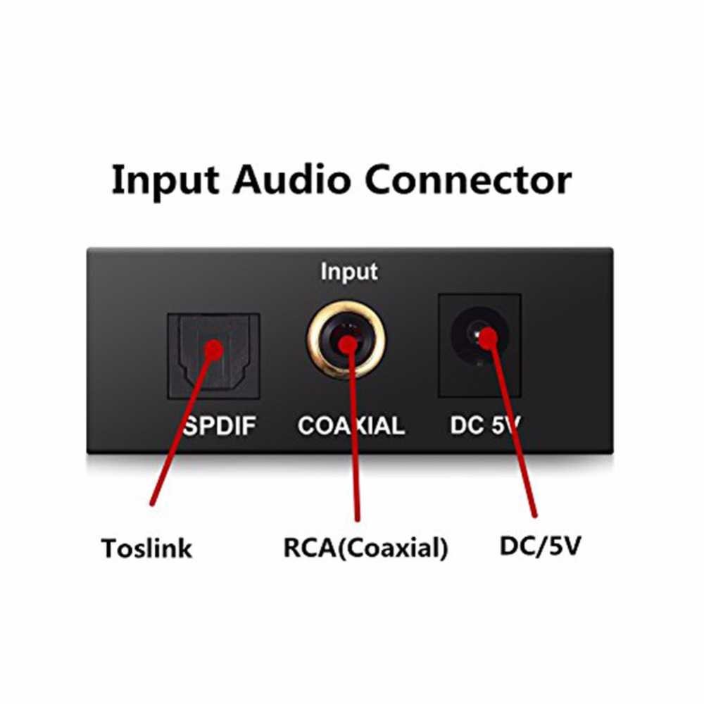 Paling Dicari ! GRWIBEOU Konverter Audio Coaxial Toslink ke 3.5mm AUX RCA R/L