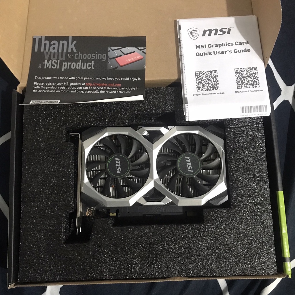 VGA MSI Geforce GTX 1650 Super Ventus OC 4GB GDDR6 Second Bekas